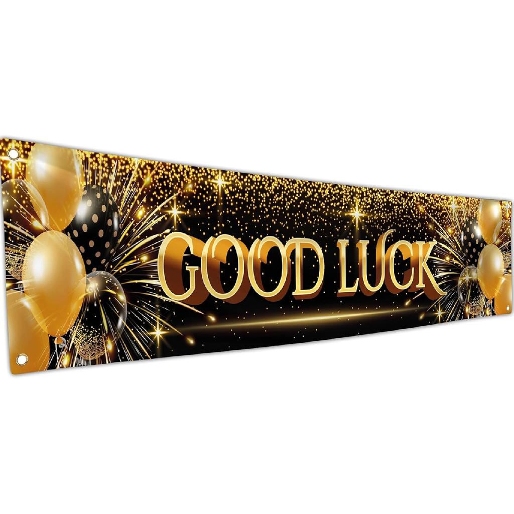 Congratulations Decorations - We Are So Proud of You Banner - Well Done - Graduation Decorations for Prom - 6 x 1.3ft (Black and Gold)