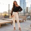 Pull décontracté tendance pour femme, couleur vive, à une épaule, manches longues, pour un usage quotidien