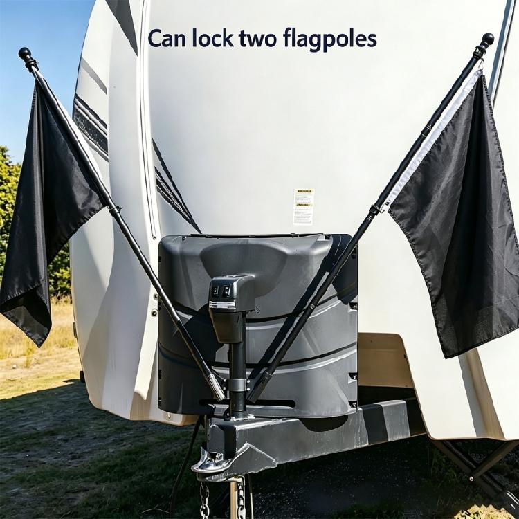 Vehicle Accessory Flag Mounting Clamp In Lightweight Aluminum Construction For Outdoor Use On 1 Inch Posts