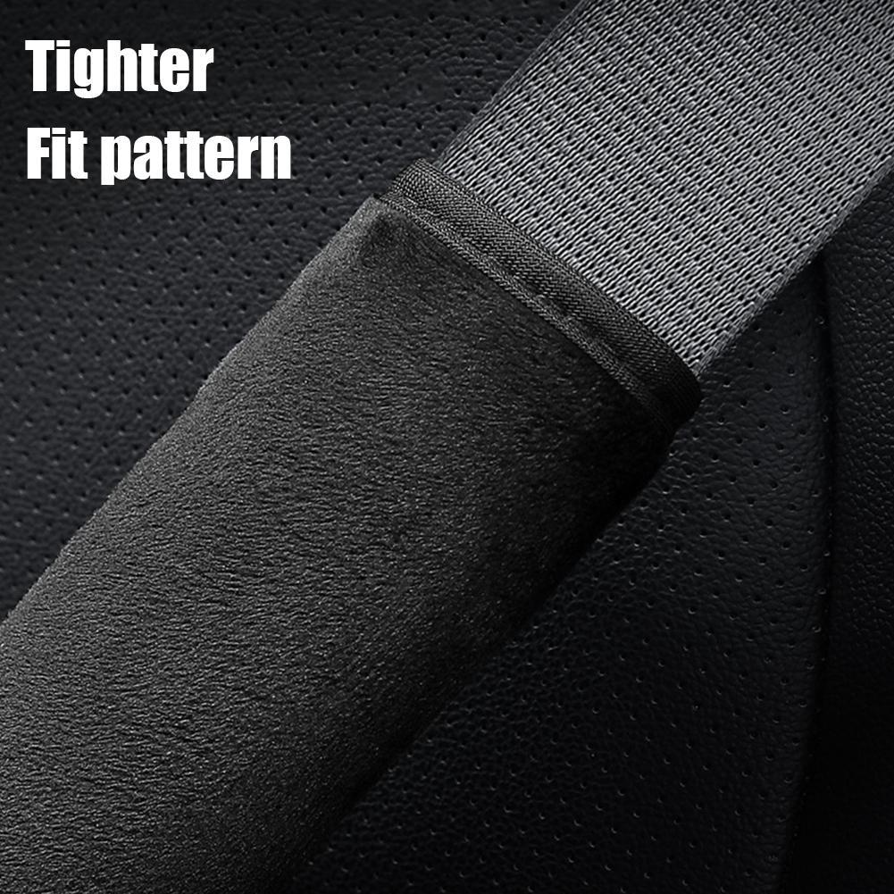 2pcs Universal Car Safety Belt Cover Soft Breathable Plush Protection Seat Belt Shoulder Protector Pad Auto Accessories