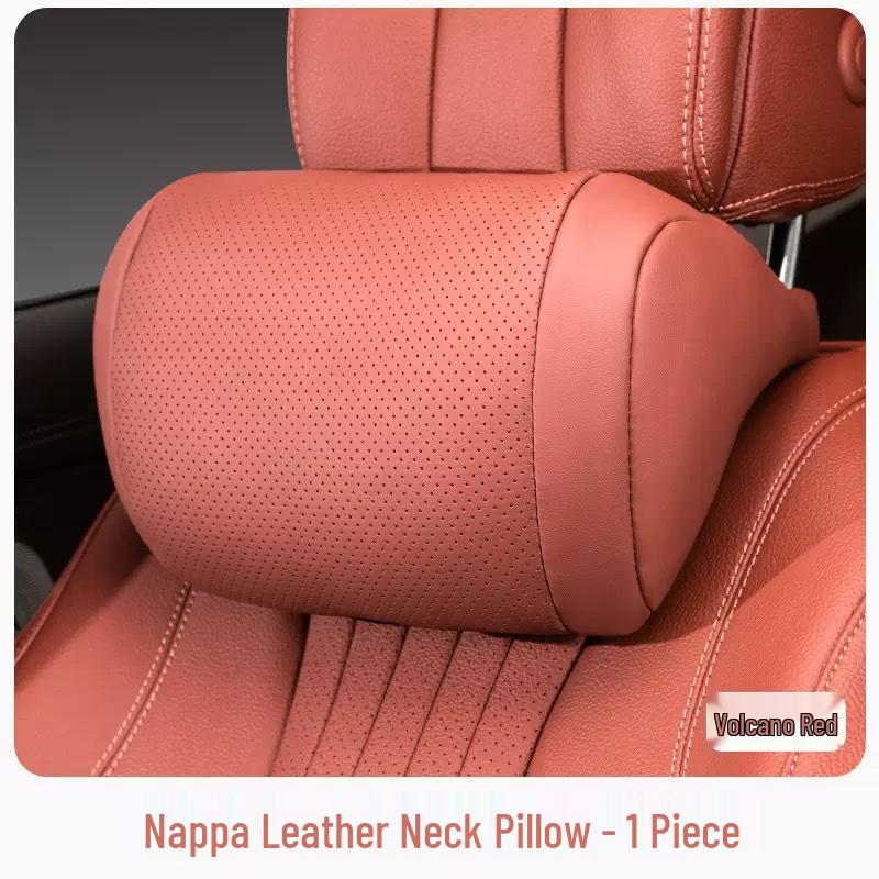 Polštářek na opěrku hlavy pro vozy BYD/Toyota/Honda/Nissan: Čtyřsezónní polštářek za krk z kůže Napa