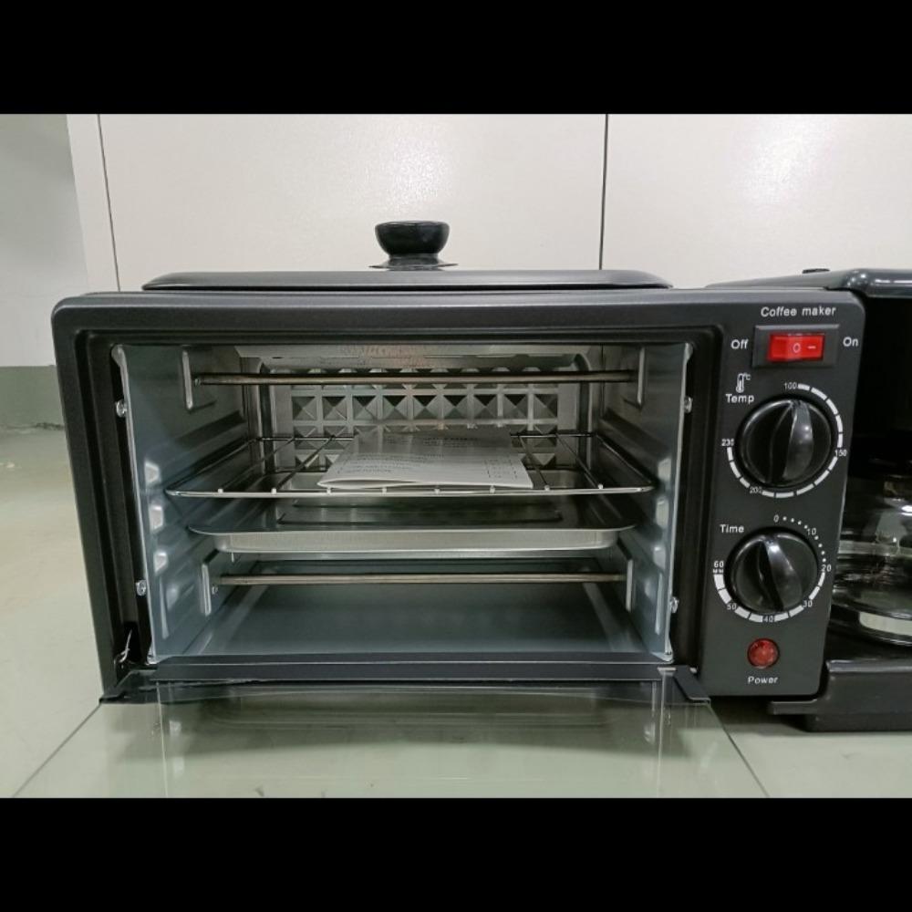 3-in-1 Frühstücksmaschine Haushalt Multifunktionaler Toasterofen Kaffeemaschine Brotmaschine