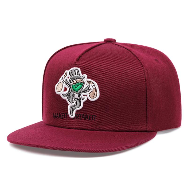 2026 New Flat Edge Hat Mask Thief Embroidery Baseball Hat Daily Leisure Decoration Sunshade Hat Unisex Hip Hop Skateboarding Hat