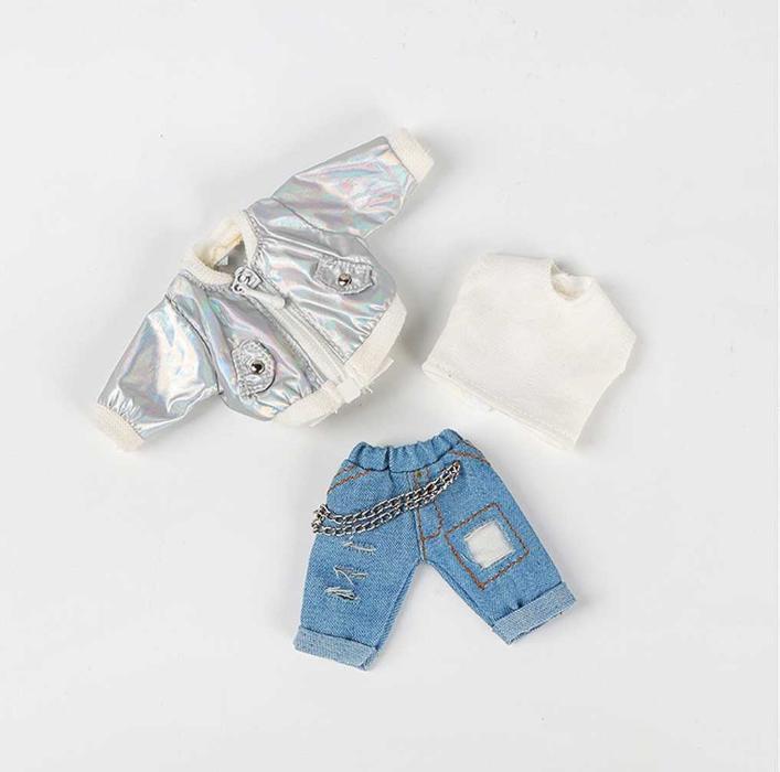 Ob11 Baby Accessories Clothes For Baby Laser Bar Sets T-Shirts Jackets And Jeans Furniture For Dolls 1/12 Cool Anime Perfect Toys