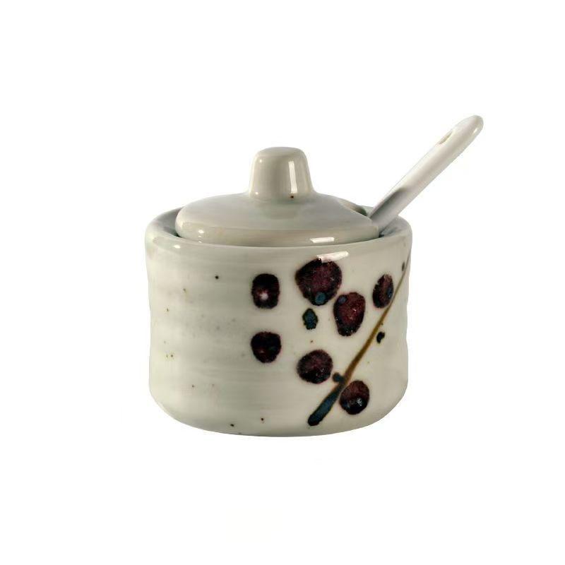 Retro Ceramic Seasoning Jars Salt and Pepper Shakers Kitchen Spice Tools Spice Organizer Jars Seasoning Box Kitchen Accessories