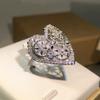 925 Silver Temperament Sweet Women Heart Star Rings Accessories Wedding Engagement Bands Jewelry Gorgeous Cubic Zircon Bridal