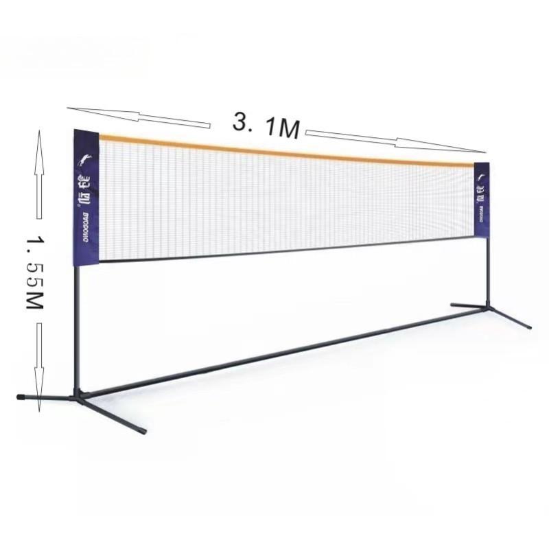 Cadre Pliable Réglable en Hauteur Filet d'Entraînement de Sport de Jardin de Plage Portable Cadre Pliable Réglable en Hauteur Ensemble de Filet de Badminton Équipement