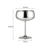 450ml Stainless Steel Cocktail Glass Wide Mouth Champagne Glass Drinkware Goblet  Kitchen