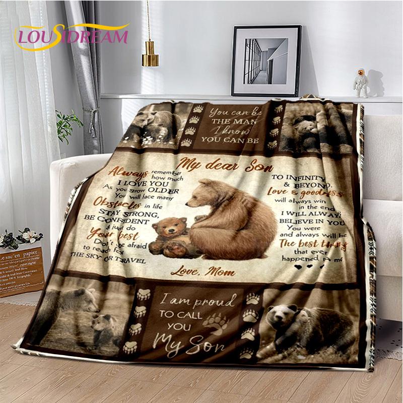 To My Daughter Son Grandedaughter Letter Christmas Present New Year Blanket,Soft Throw Blanket for Home Bedroom Bed Sofa Cover