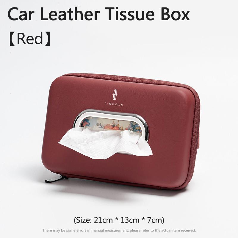 Car Armrest Box Storage Decoration Paper Box Seat Back Tissue For Lincoln Navigator Continental Nautilus Aviator MKZ MKX MKC MKT erb1