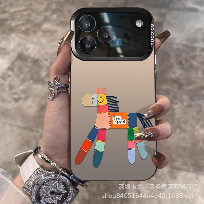 Creative Pony Applies To Apple 15 Colored Silver iPhone14Pro Creative 11promax Matte 16 Protective Case 17