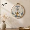Handmade Wall Hanging Decor Memorial Embroidery Kit for Beginners Pre-Stamped Pattern Starter Creative Crafting Needlepoint with Hoop Threads,