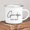 Pregnancy Announcement Coffee Mugs For Grandparents Grandma and Grandpa est 2024 tea cup Gifts mug for New Grandparents