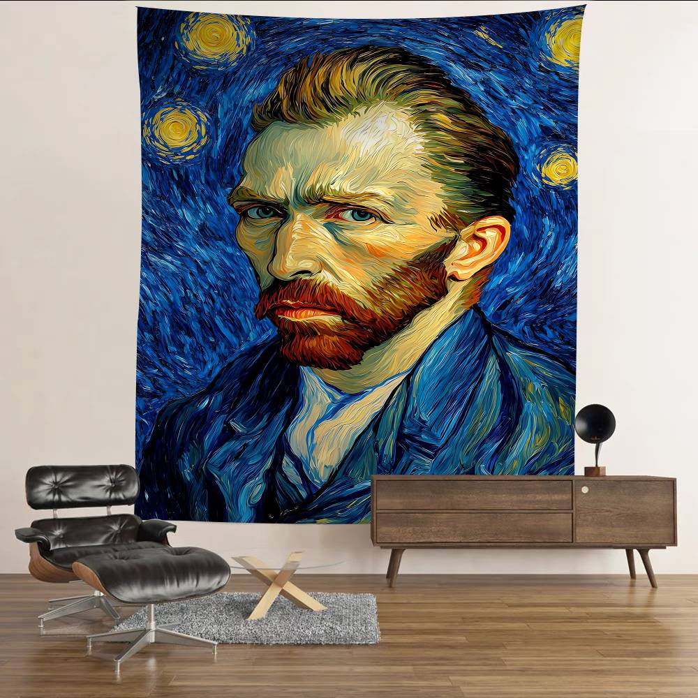 Post Impressionist Painters V-Van Gogh Printed Large Wall Tapestry Indian Buddha Wall Decoration Bohemian Hippie Wall Art Decor