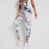 European & American Tie-Dye Seamless High-Waist Tummy Control Yoga Set