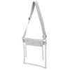 Transparent Messenger Bag with Adjustable Shoulder Strap and Inner Pocket for Sports Events Gray