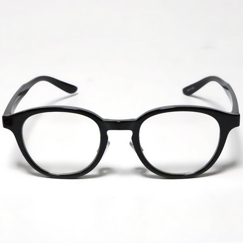 [Bliss Leather] Black x Clear Sunglasses, Fashion Glasses, Boston Style, Full Rim, Men's & Women's, Non-Prescription, Colored, Transparent, Clear,