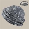 Men Women Satin Lined Turban Hat Adjustable Pre-Tied Headwraps Trendy Printing Sleeping Bonnet Chemo Hat Hair Cover
