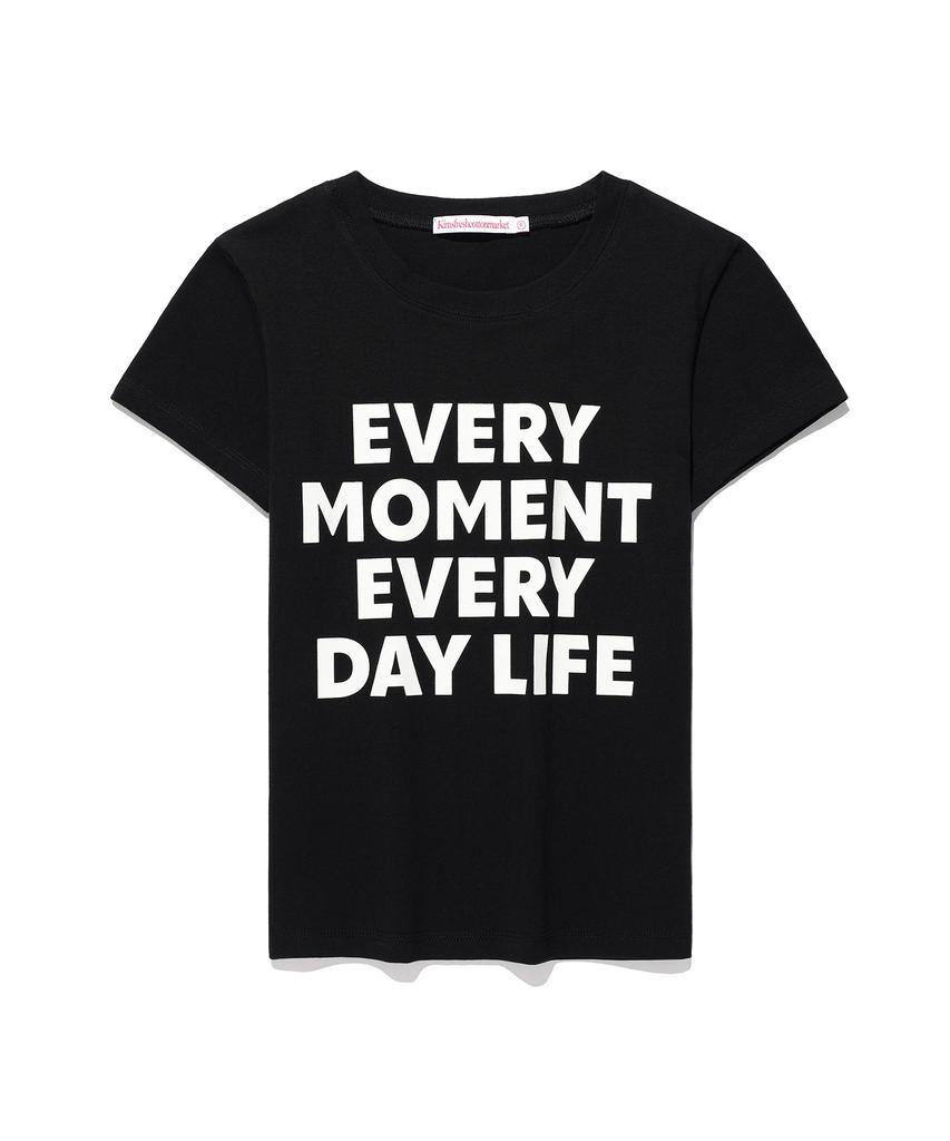 Kimseupeulesikoteunmakes Day Life Logo T-Shirt Black