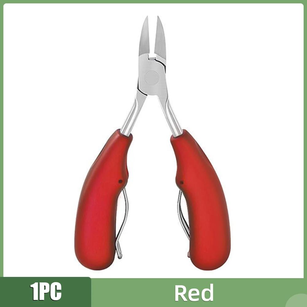 

Кусачки для ногтей Встроенные профессиональные инструменты для ногтей на ногах Удалитель омертвевшей кожи на толстых ногтях Супер острые изогнутые лезвия Инструменты для ногтей красный