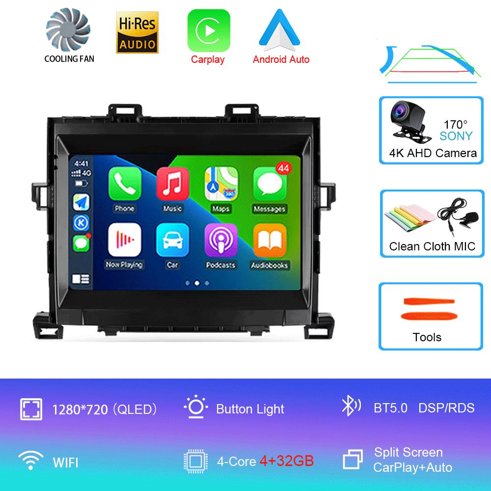 For Toyota Alphard H20 2008-2014 Car Radio Android 14 Carplay Auto Multimedia Player WIFI+4G DSP Autoradio Stereo 2din Head Unit
