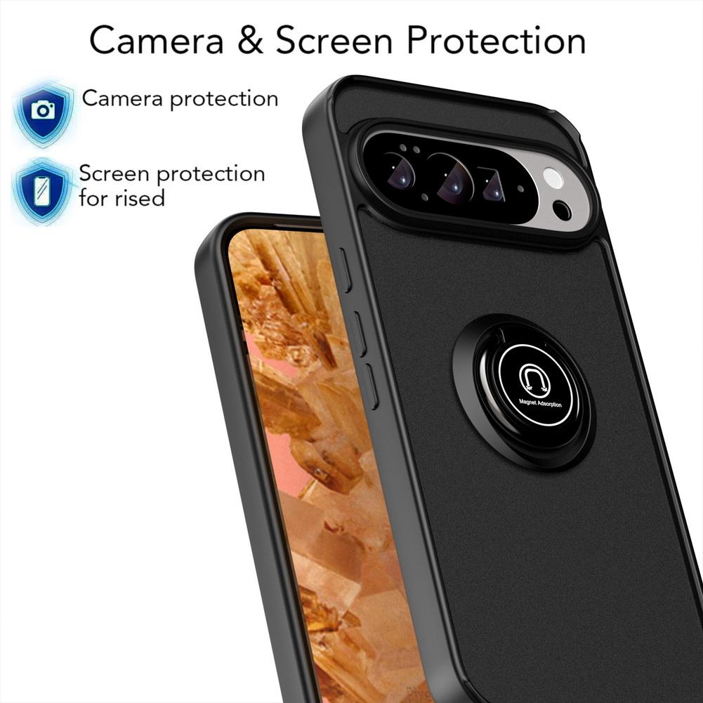 Rotatable Bracket case for Pixel 11 Pro XL 11 Pixel 10 Pro 10a 9A 9 Pro XL Google Pixel 8A 8 Pro Metal Ring Car Holder Cover