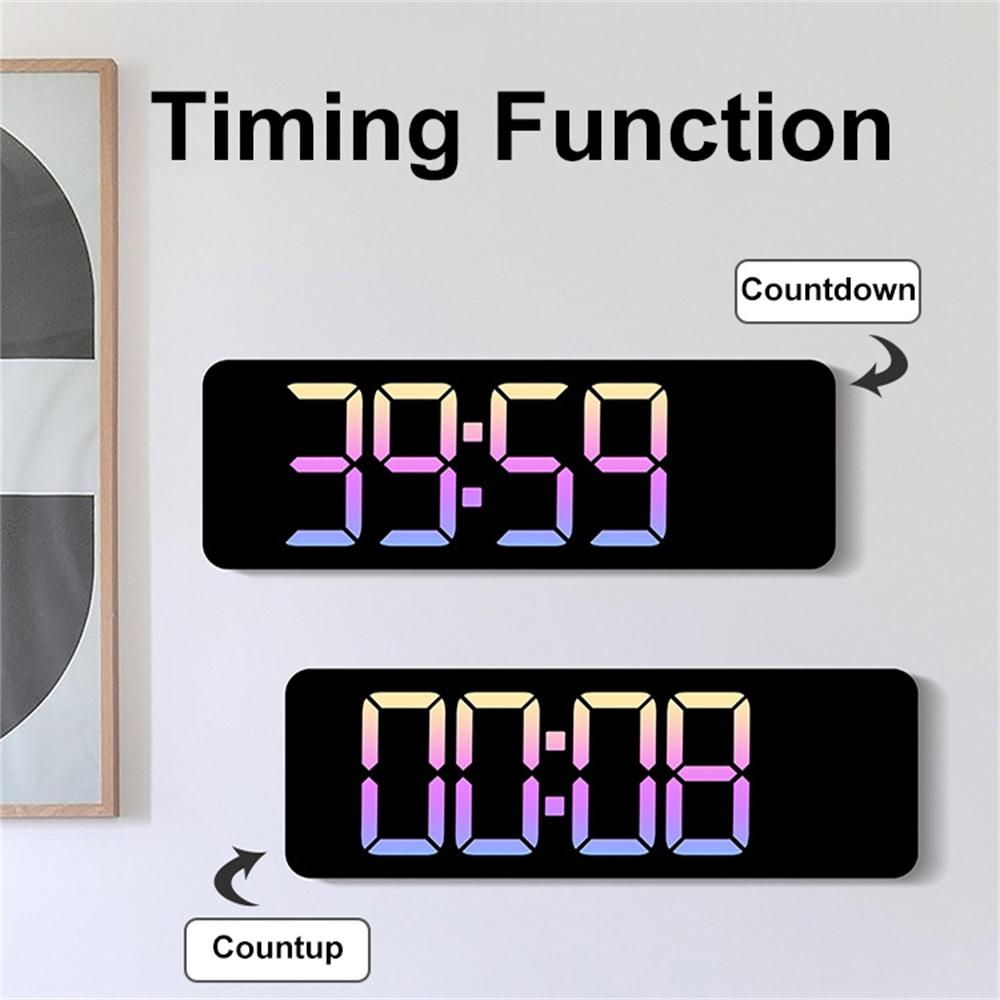 

5526 LED Digital Display Electronic Wall Clock Multi-Function Countdown Alarm Clock Pink
