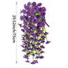 2Pcs Violet Artificial Flowers Vine Hanging Fake Flowers Faux Plants Vines for Home Room Decor Garden Wedding Decoration Flowers