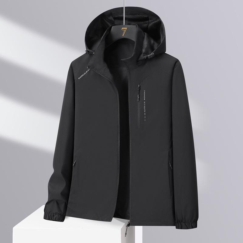 Winddichte Kapuzenjacke für Damen: Lässiger lockerer Trenchcoat für Frühling/Herbst, Abnehmbar, Paarkleidung.