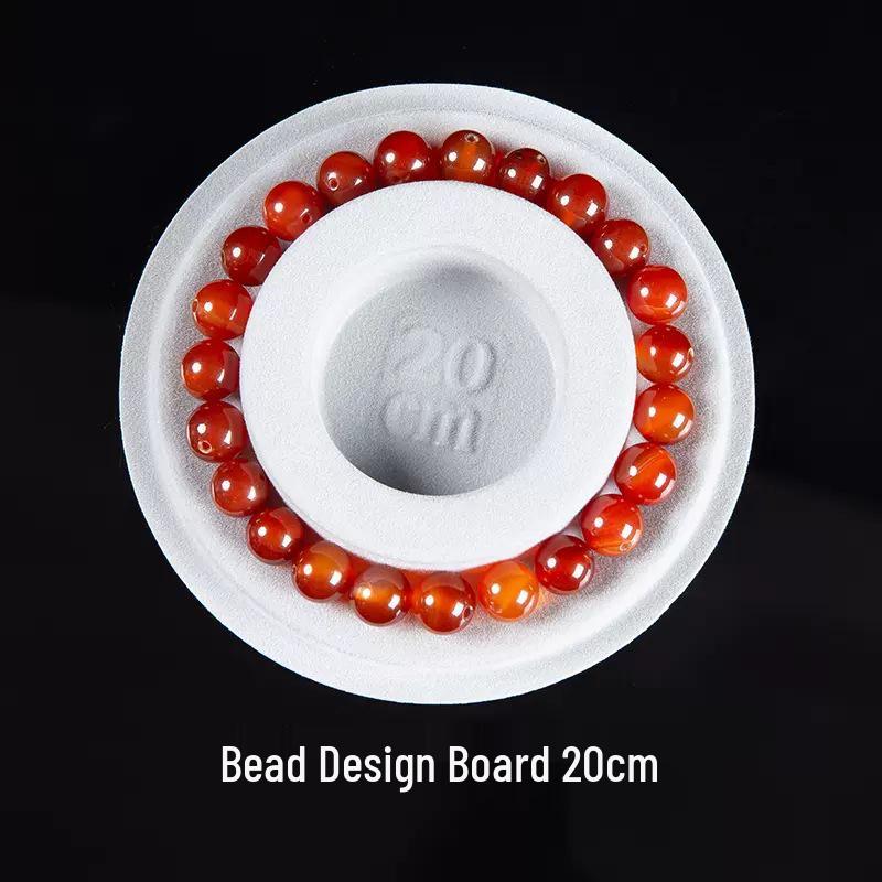 Beaded Bamboo Wooden Jewelry Tray for Bracelets and Necklaces