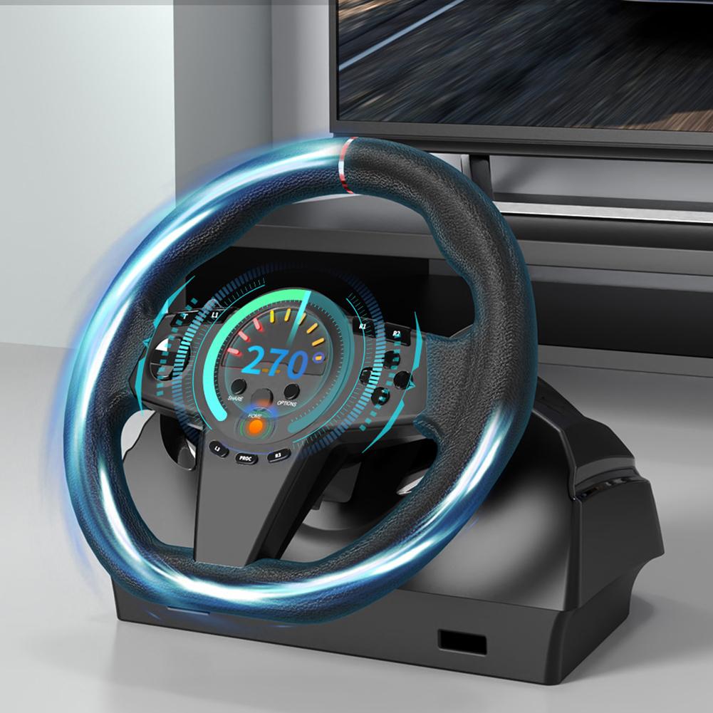270° Game Racing Wheel Simracing PC Steering Wheel  with Linear Pedals  for PC PS3/PS4/Switch/ Xbox One/Xbox Series X/S