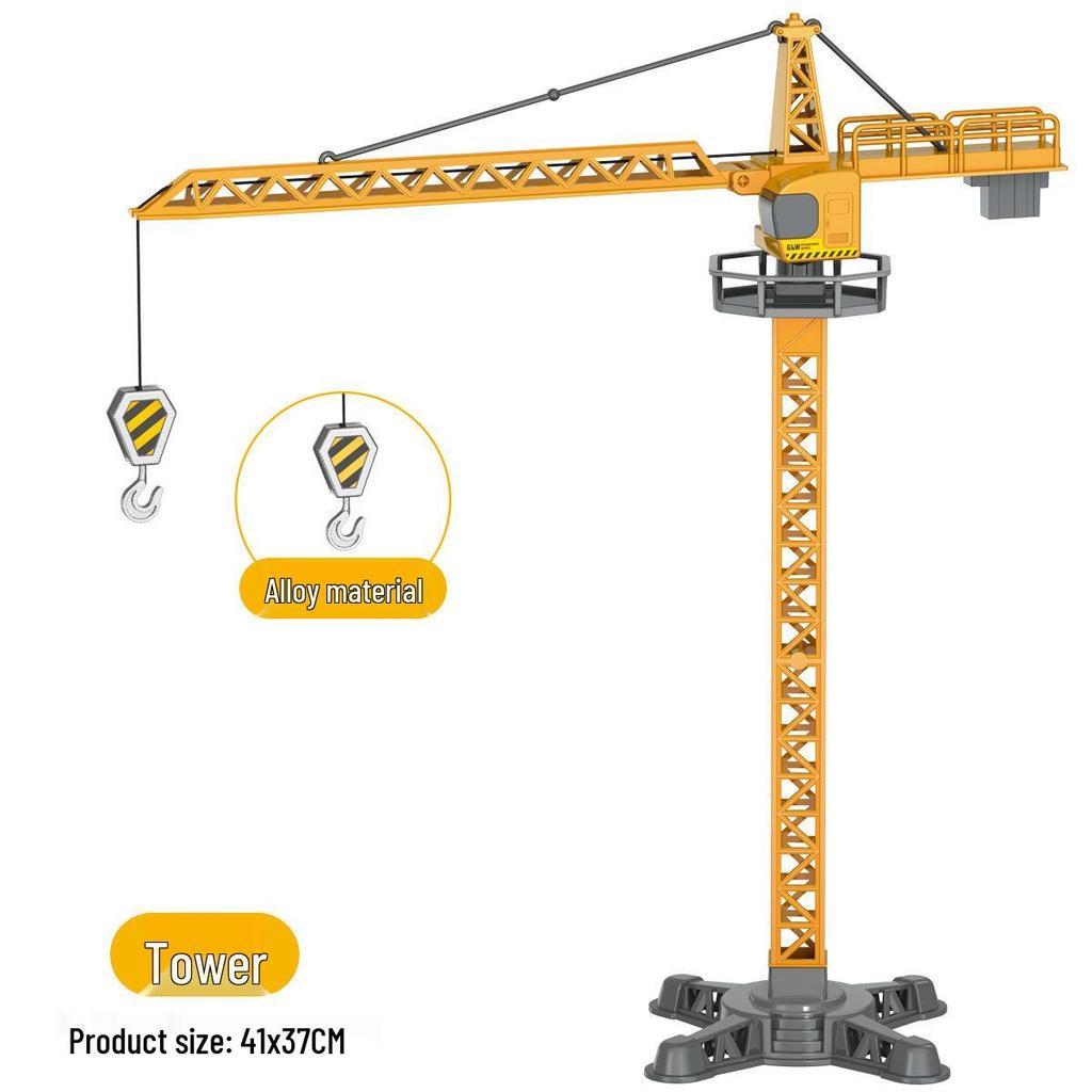 Free Shipping Children's Alloy Excavator & Crane Toy Set