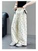 Girls' Quick-Dry Wide-Leg Ice Silk Pants with Bow Knot - Mosquito Repellent, Cool & Breathable Summer Casual Pants for 2026