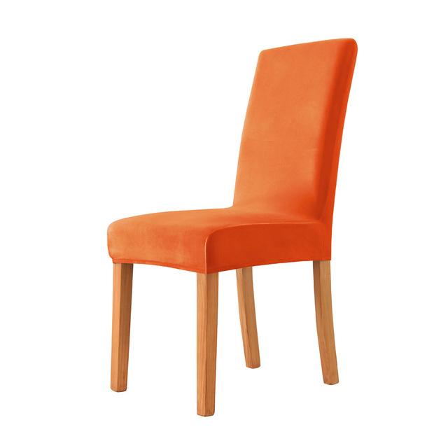 Velvet Fabric Chair Cover For Dining Space Wedding Occasion Hotel Banquet Soft &Comfortable Spandex Stretch Chair Covers Home Decorative Seat