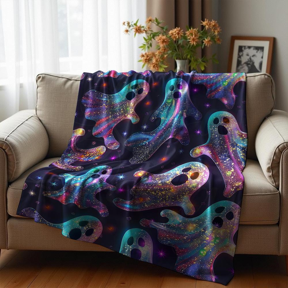 Glitter Blush Star Soft Flannel Blanket Breathable Warm Throw for Office Car Sofa Kids Room Birthday Xmas Gift