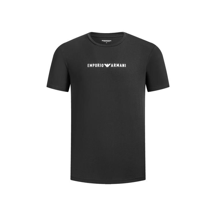 Emporio Armani Mens Breathable Simple Casual Letter Logo Round Neck Men tops EM000377-AF19055-UC001