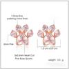 Shiny Zircon Stud Earrings Pink Crystal Stud Earrings New Small Stud Earrings  Women