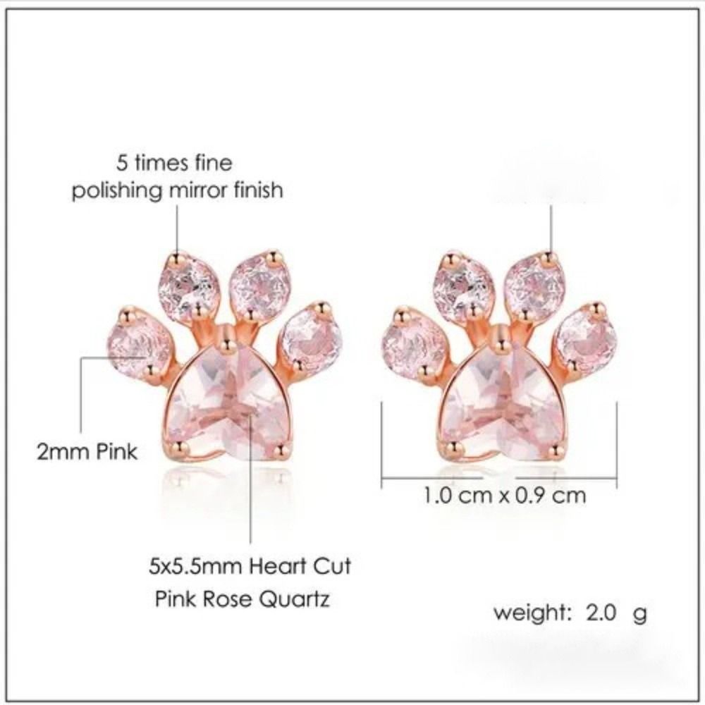 Shiny Zircon Stud Earrings Pink Crystal Stud Earrings New Small Stud Earrings Women