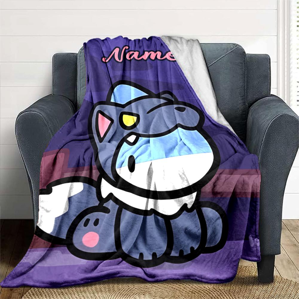 Customiz Name Personality Jeff the Land Shark Blanket Soft &Warm Sofa Office Bed Travel Lunch Break Blanket, Gift Suitable All Seasons