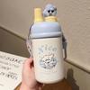 Thermos Cup High Value Cartoon Straw Cup Portable Stainless Steel Student Vacuum Cup