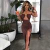 Sleeveless Sexy Female Halter Dress Slim Dress
