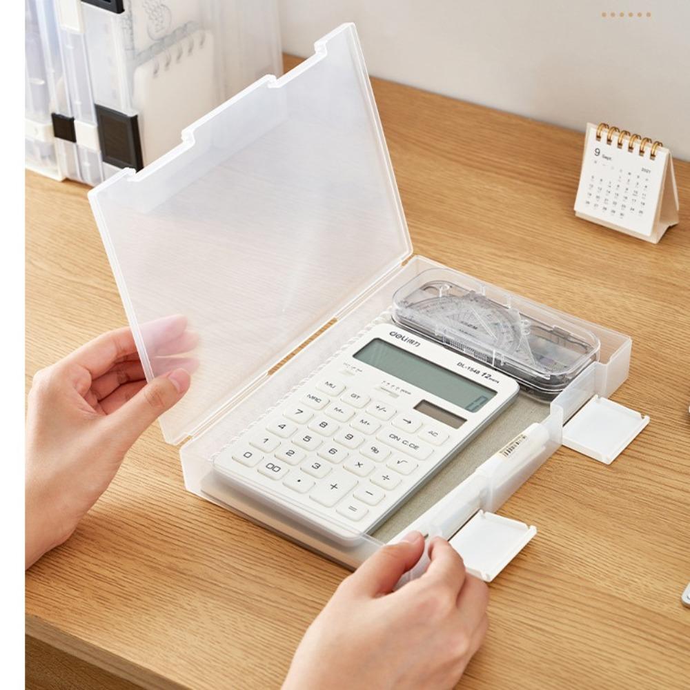 Transparent A4 File Storage Box Portable Document Box New A4 File Box