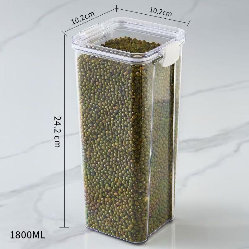 Floral Square Tea Box 460ml with Four Airtight Food-Grade Plastic Compartments