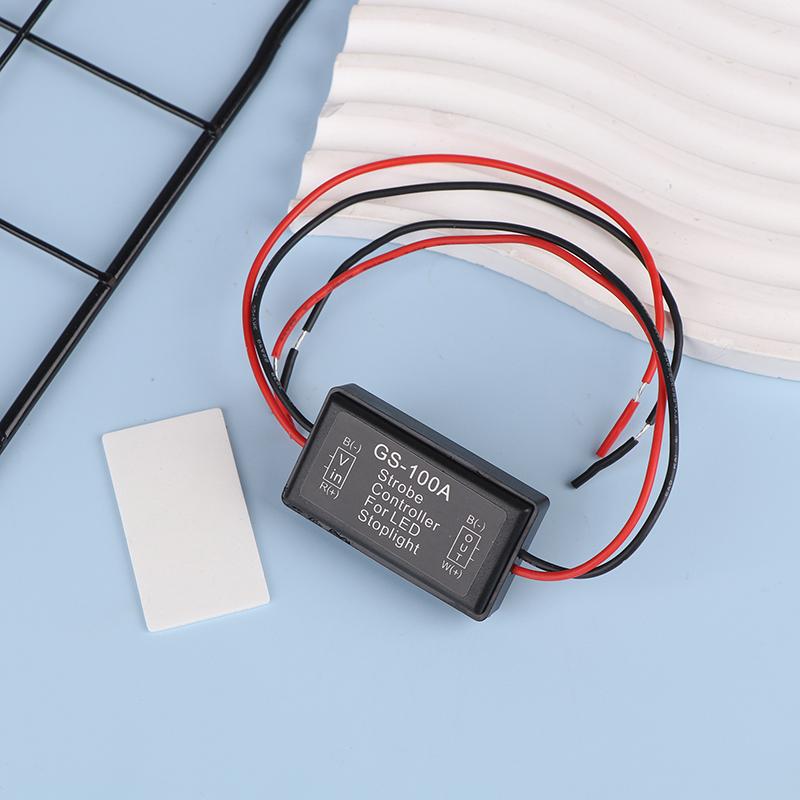 Gs-100A Brake Lights Strobe Controller Led Tail Light Controller Box With Fast Slow Flash Safety Warn Alert Controller For Car