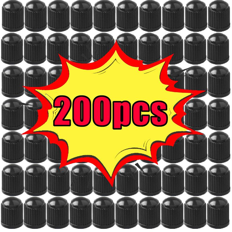200pcs Wheel Tire Valve Caps Tyre Rim Stem Covers Airdust Waterproof for Car Automobiles Motorcycles Trucks Bikes 6 Colors