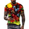3D digital printing teen men's short-sleeve top, multifunctional and breathable