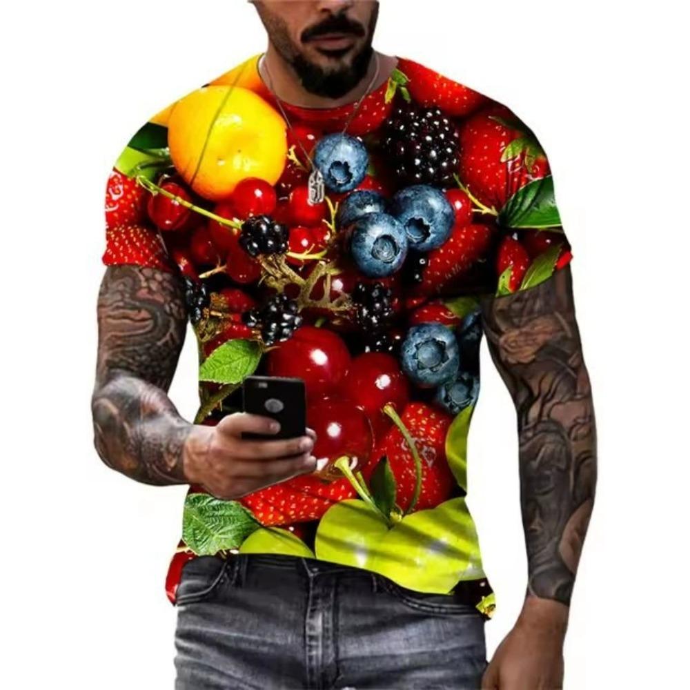 3D digital printing teen men's short-sleeve top, multifunctional and breathable