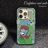 Applicable To iPhone16 Mobile Phone Case Apple 15promax1413 Couple Northeast Big Flower Jacket 1211 Tom Jerry
