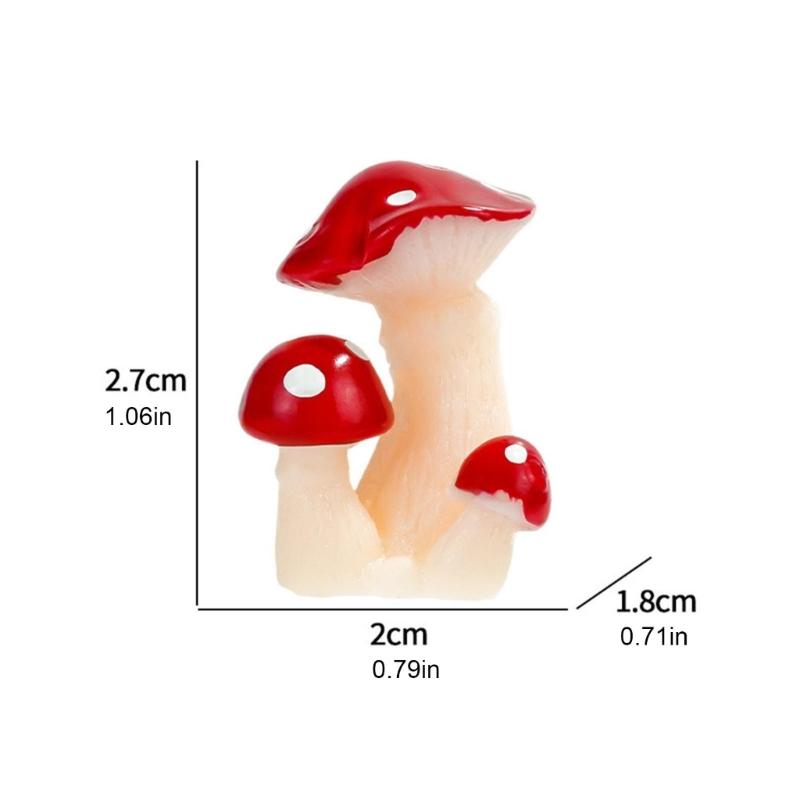 Resin Mushrooms for Outdoor and Indoor Use for Home Decoration Garden Projects Weather Resistant Miniature Ornaments