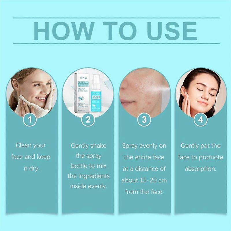 Sprej s kyselinou chlornou, Sprej s kyselinou chlornou, Pleťová tonizační voda, Pleťová tonizační voda s čistou kyselinou chlornou, Hydratační, na obličej, Vhodný pro všechny